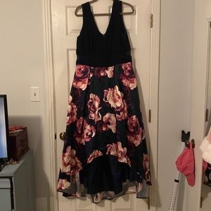 Size 16W blue and pink floral formal dress from Xscape